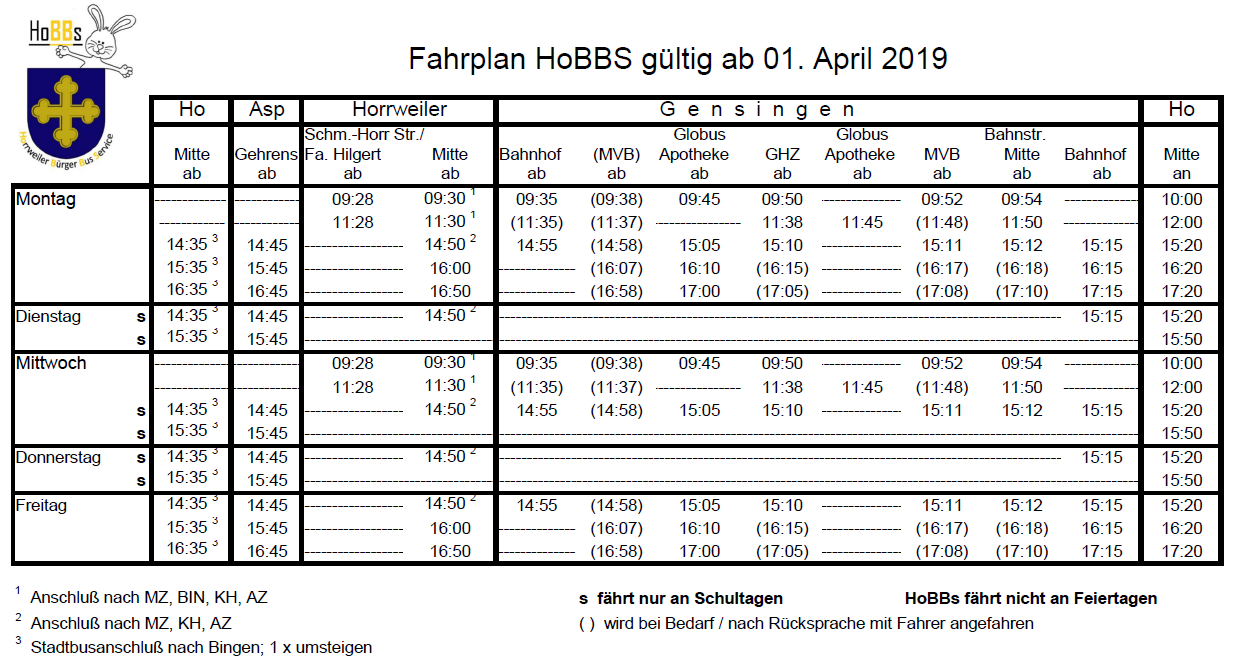 Fahrplan